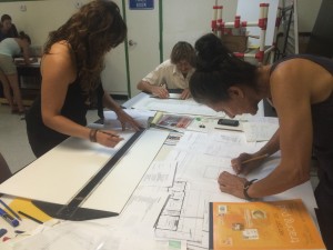 Students working on final project